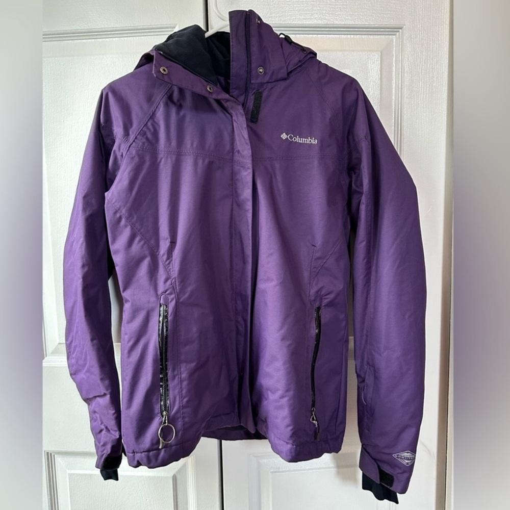 Columbia Omni heat ski snow snowboard jacket purple black M